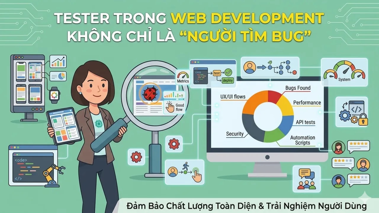 Nghề Tester Web: Không chỉ là tìm bug – Đây mới là sự thật